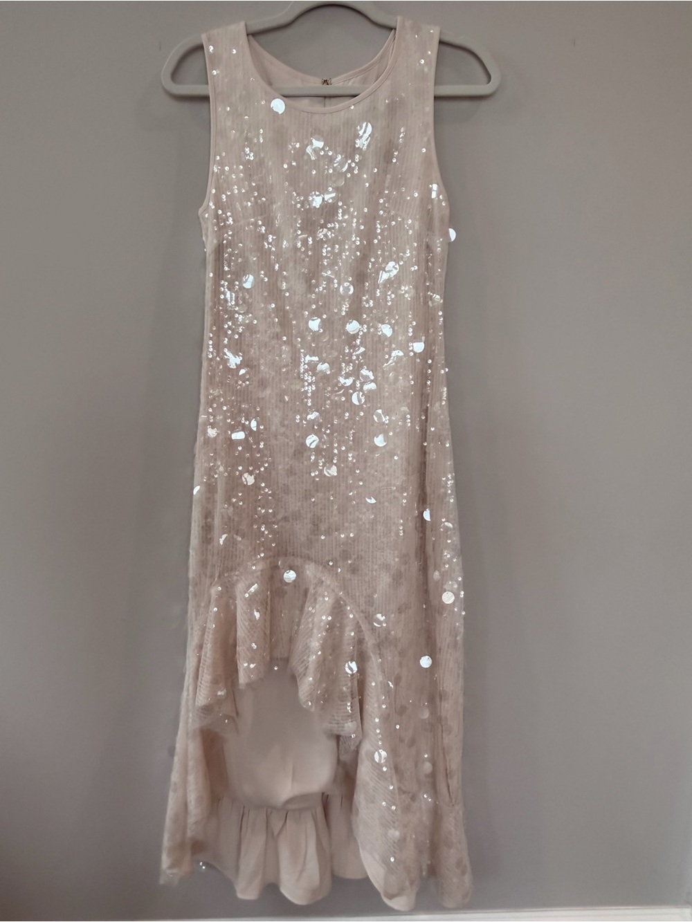 Anthropologie Blush Sequin Sleeveless Shift
